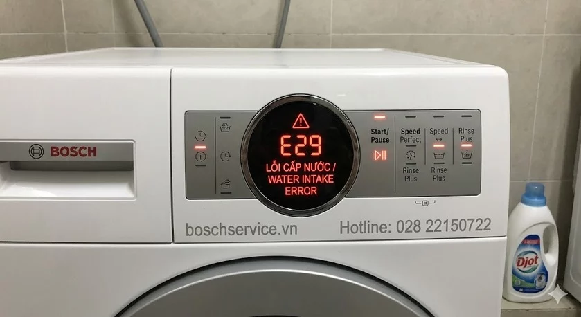 Máy giặt Bosch báo lỗi E29