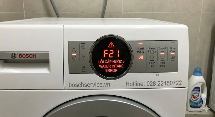 Máy giặt Bosch báo lỗi F21