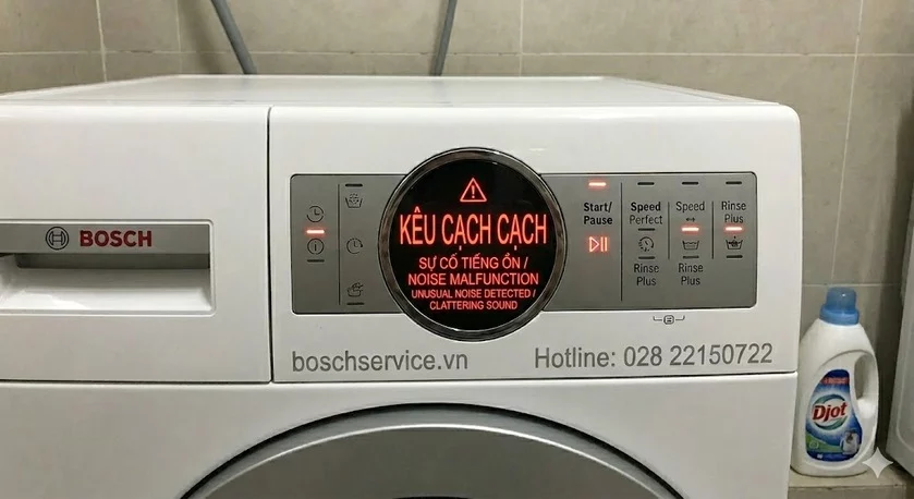 Máy giặt Bosch kêu cách cách