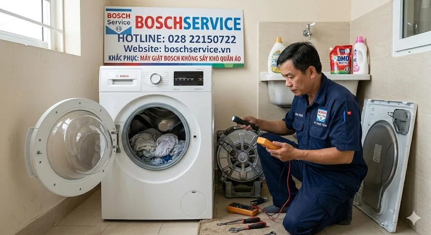 Máy giặt Bosch không sấy khô quần áo