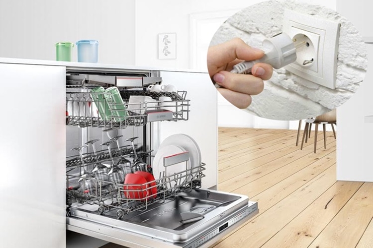 Máy rửa bát Bosch không vào điện, mất nguồn