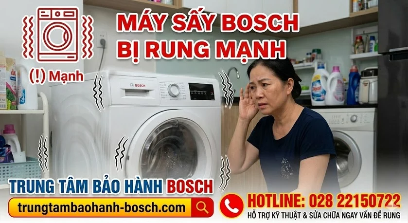 Máy sấy Bosch bị rung mạnh
