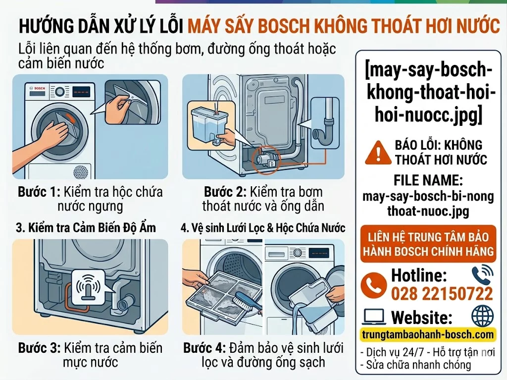 Máy sấy Bosch không thoát hơi nước