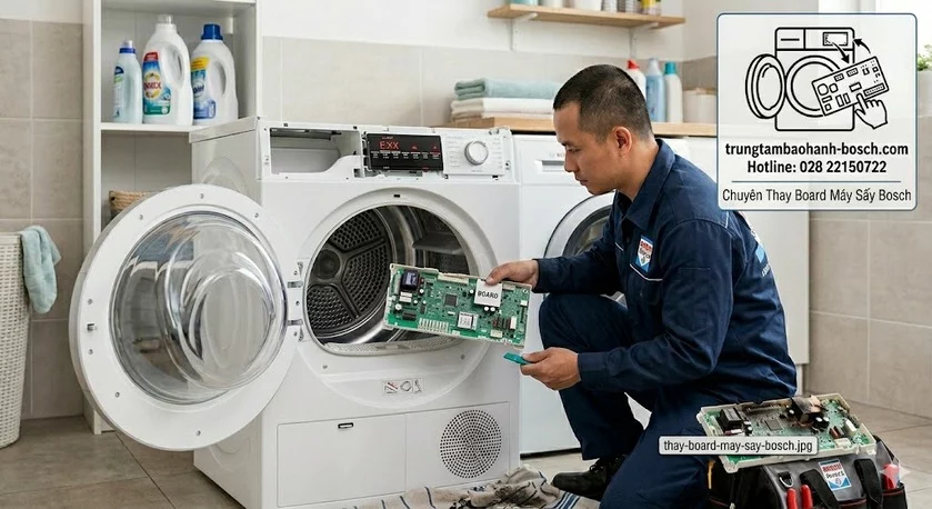 Thay board máy sấy Bosch