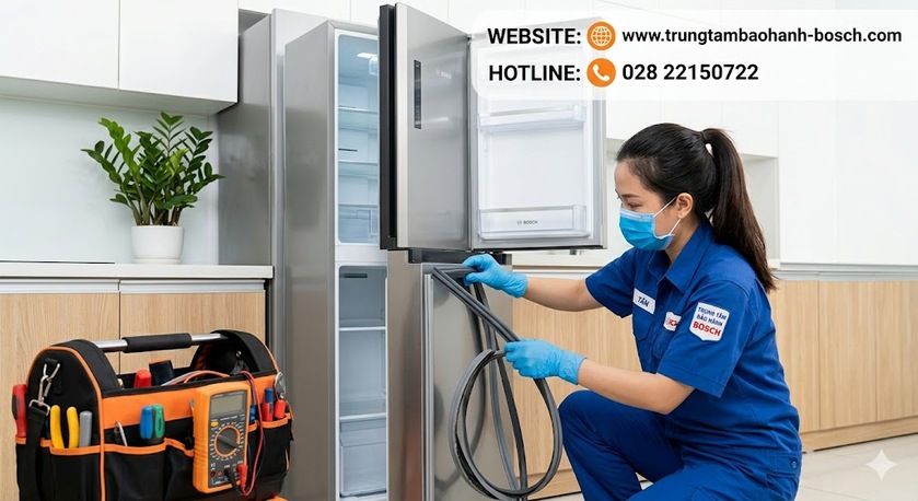 Quy trình lắp đặt và xử lý nhiệt cho gioăng cao su tủ lạnh Bosch chính hãng