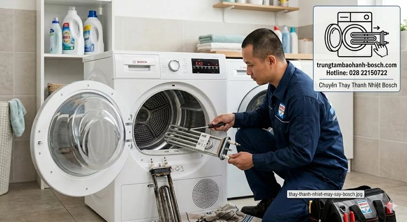 Thay thanh nhiệt máy sấy Bosch