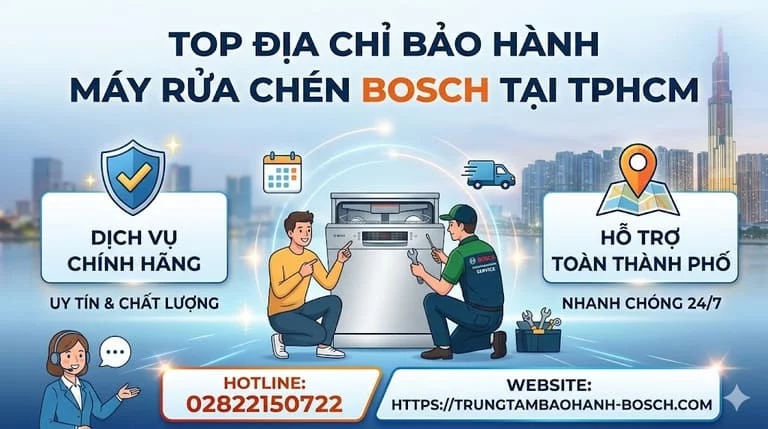 Top địa chỉ bảo hành máy rửa chén Bosch tại TPHCM