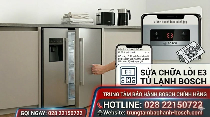 Tủ lạnh Bosch báo lỗi E3