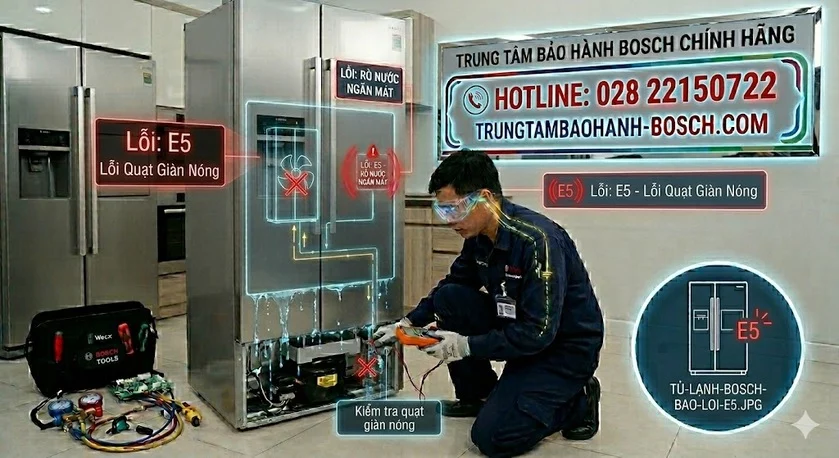 Tủ lạnh Bosch báo lỗi E5