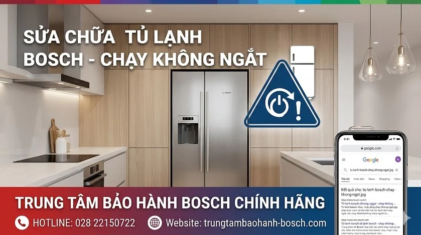 Tủ lạnh Bosch chạy không ngắt