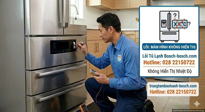 Tủ lạnh Bosch không hiển thị nhiệt độ