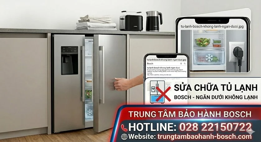 Tủ lạnh Bosch không lạnh ngăn dưới