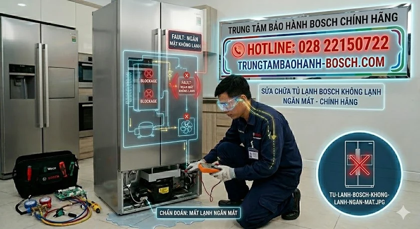 Tủ lạnh Bosch không lạnh ngăn mát