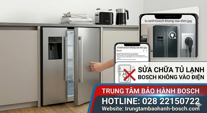 Tủ lạnh Bosch không vào điện