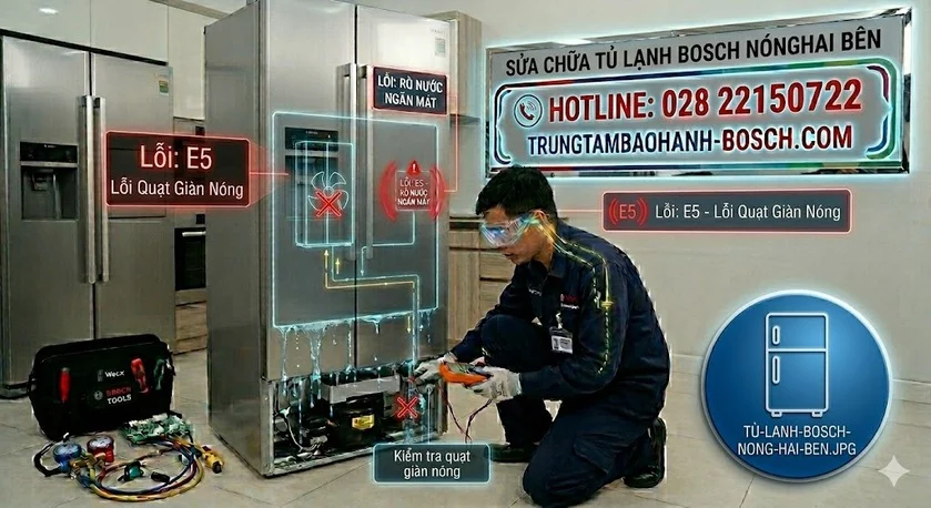Tủ lạnh Bosch nóng hai bên