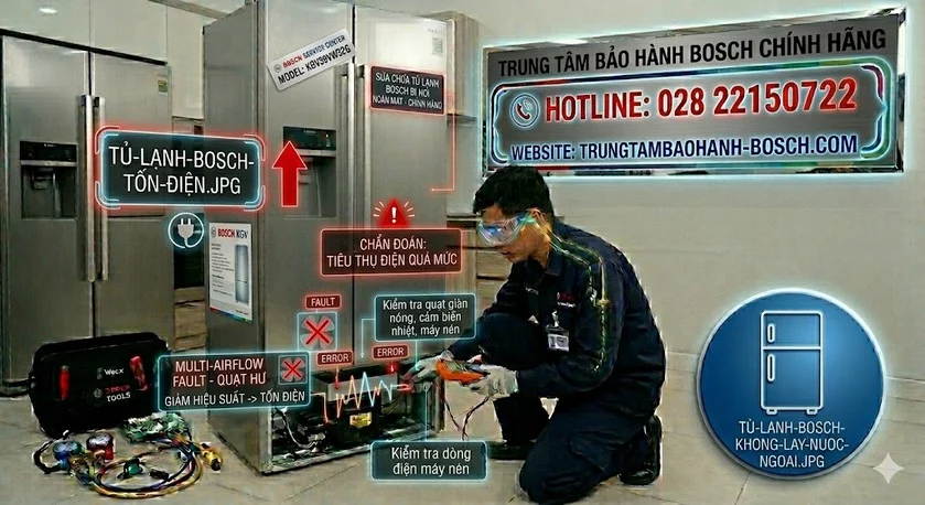 Tủ lạnh Bosch tốn điện